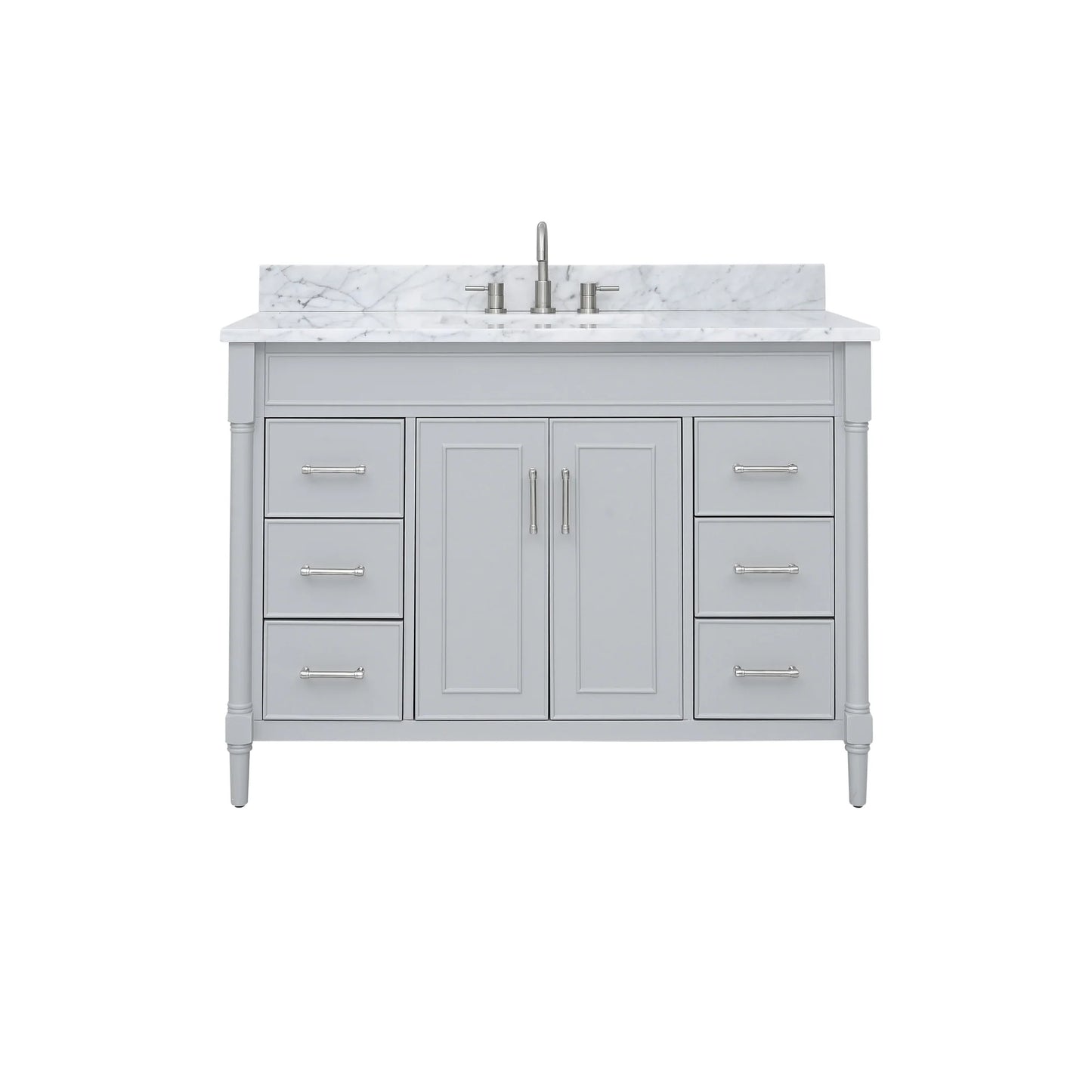 Bristol 48" Freestanding Bathroom Vanity with Stone Top and Vitreous China Undermount Sink
