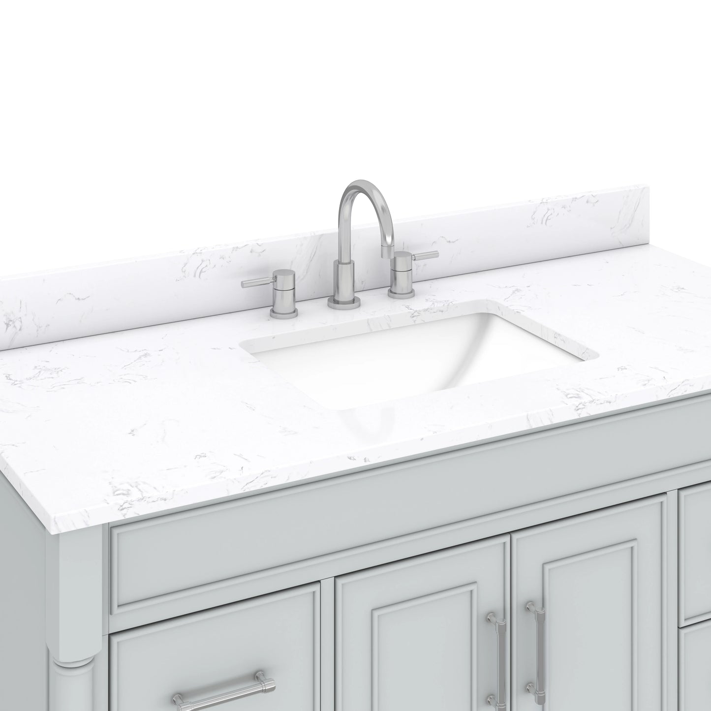 Bristol 48" Freestanding Bathroom Vanity with Stone Top and Vitreous China Undermount Sink