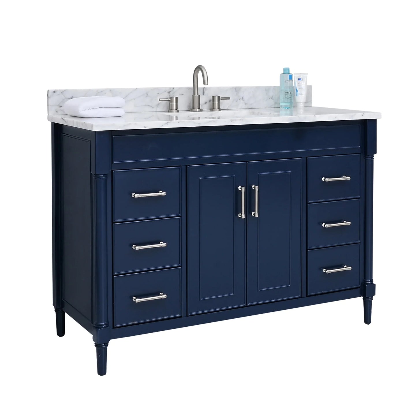 Bristol 48" Freestanding Bathroom Vanity with Stone Top and Vitreous China Undermount Sink