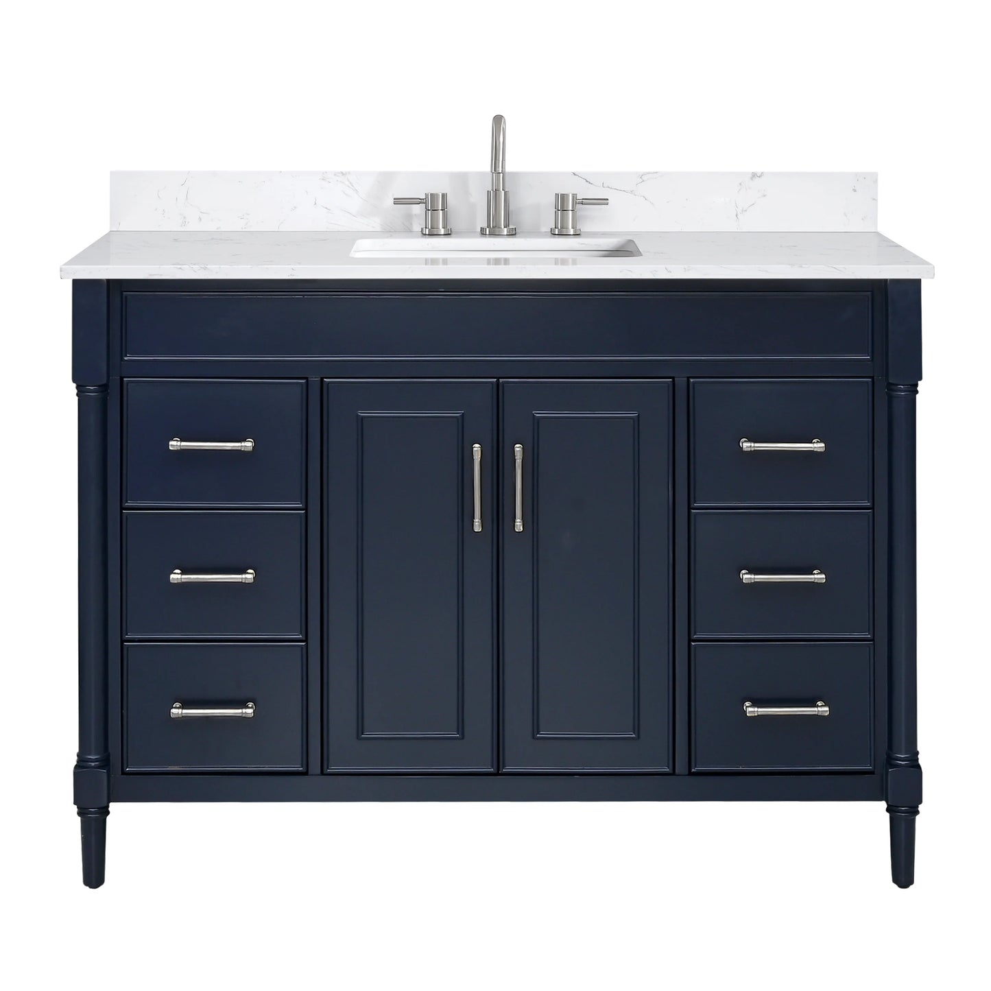 Bristol 48" Freestanding Bathroom Vanity with Stone Top and Vitreous China Undermount Sink