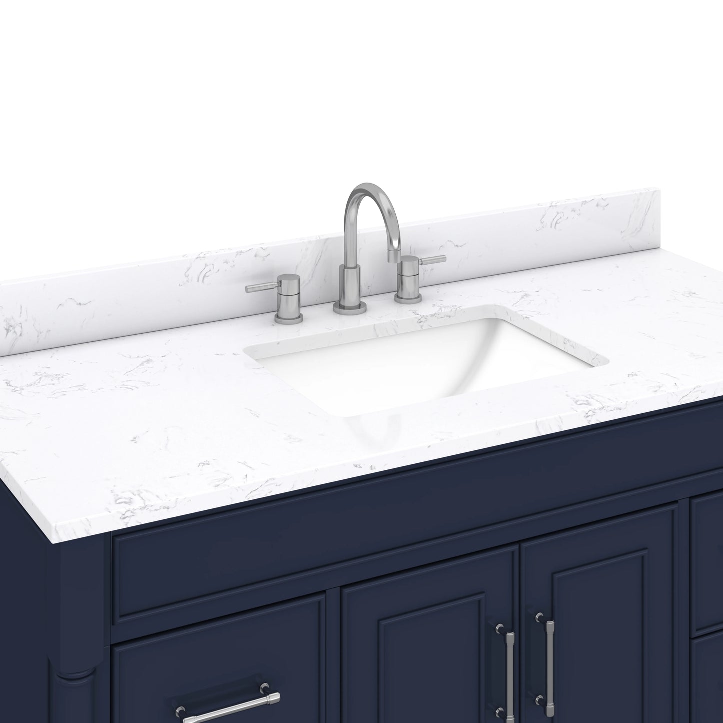 Bristol 48" Freestanding Bathroom Vanity with Stone Top and Vitreous China Undermount Sink