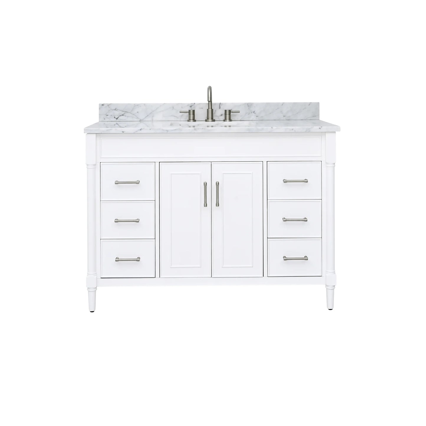 Bristol 48" Freestanding Bathroom Vanity with Stone Top and Vitreous China Undermount Sink