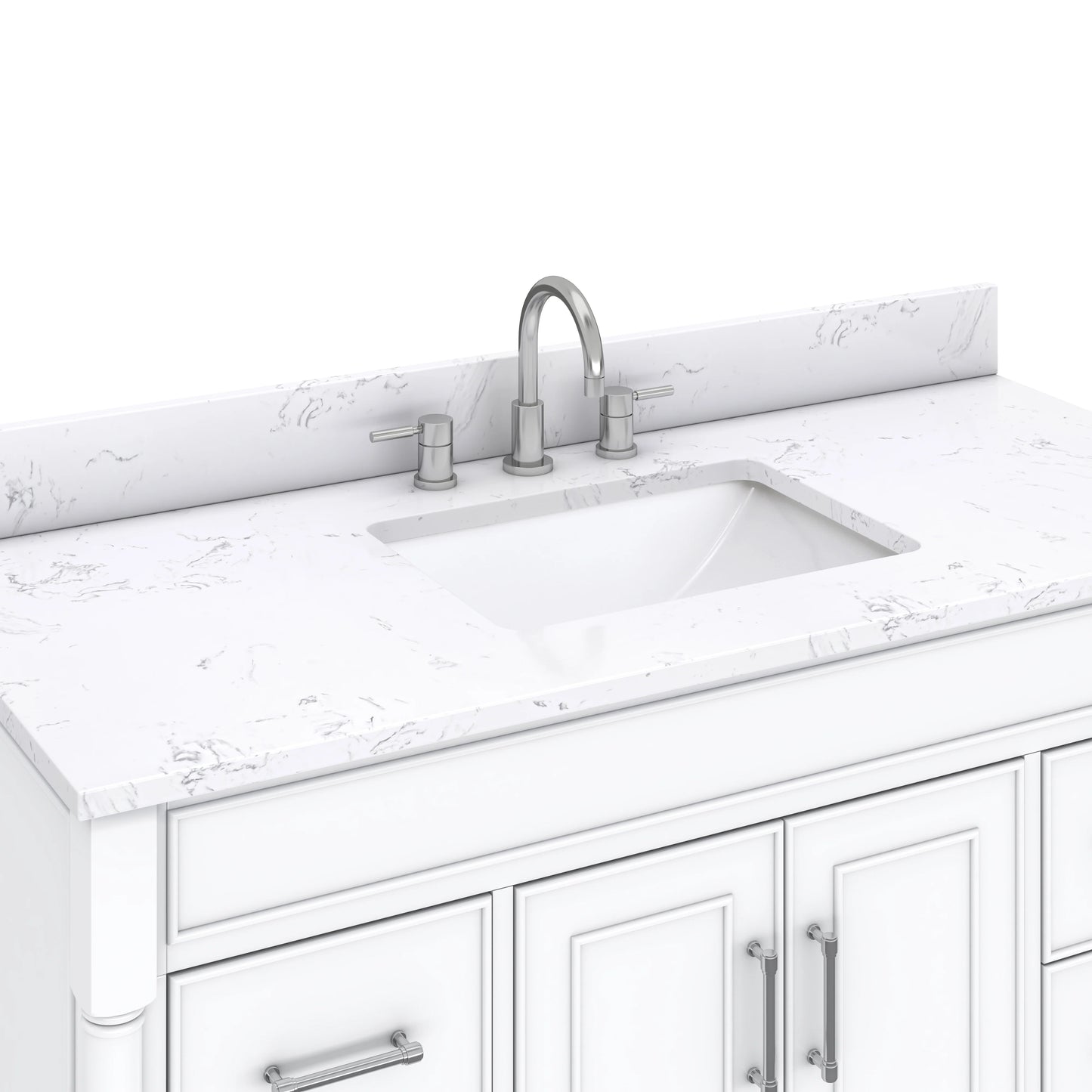 Bristol 48" Freestanding Bathroom Vanity with Stone Top and Vitreous China Undermount Sink