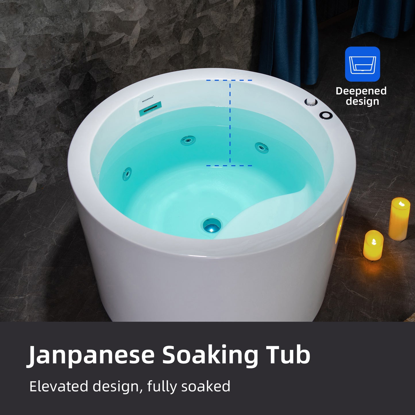 Blase 41" Freestanding Whirlpool Bathtub