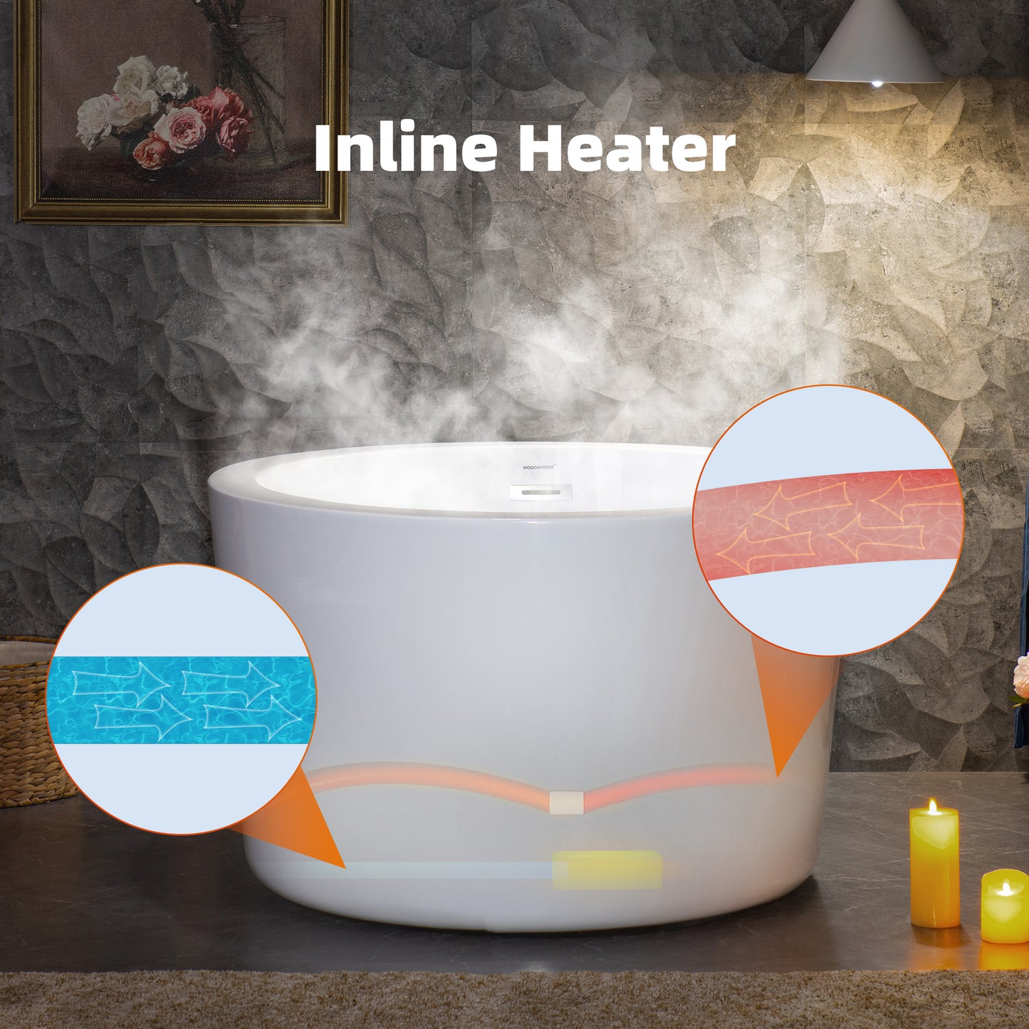 Blase 41" Freestanding Whirlpool Bathtub