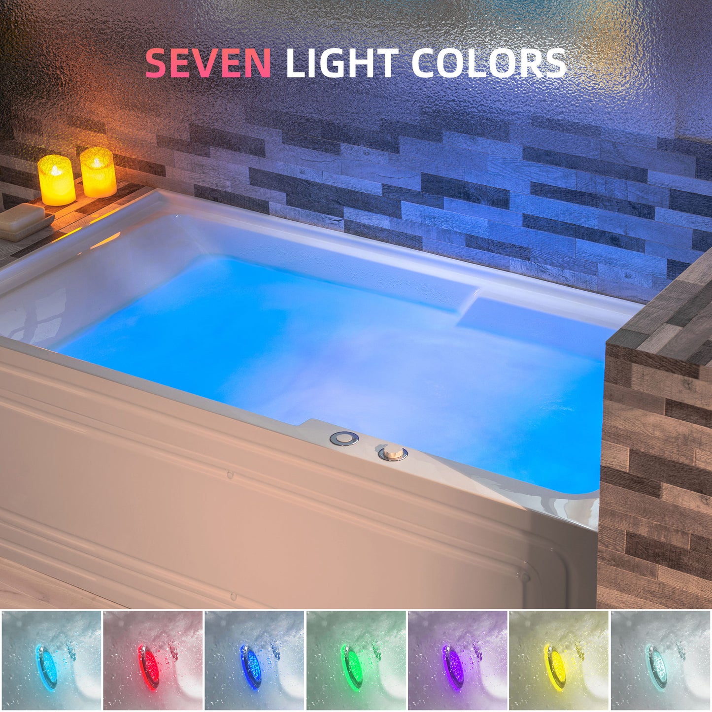 Nisha 60" Alcove Whirlpool Bathtub