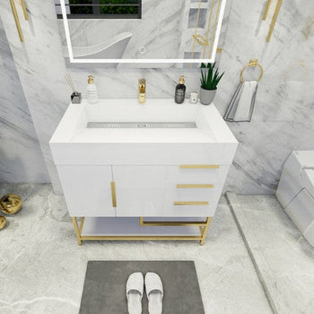 Bethany 36" Freestanding Bathroom Vanity with Reinforced Acrylic Integrated Sink Top
