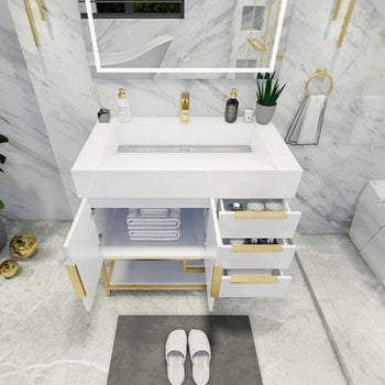 Bethany 36" Freestanding Bathroom Vanity with Reinforced Acrylic Integrated Sink Top