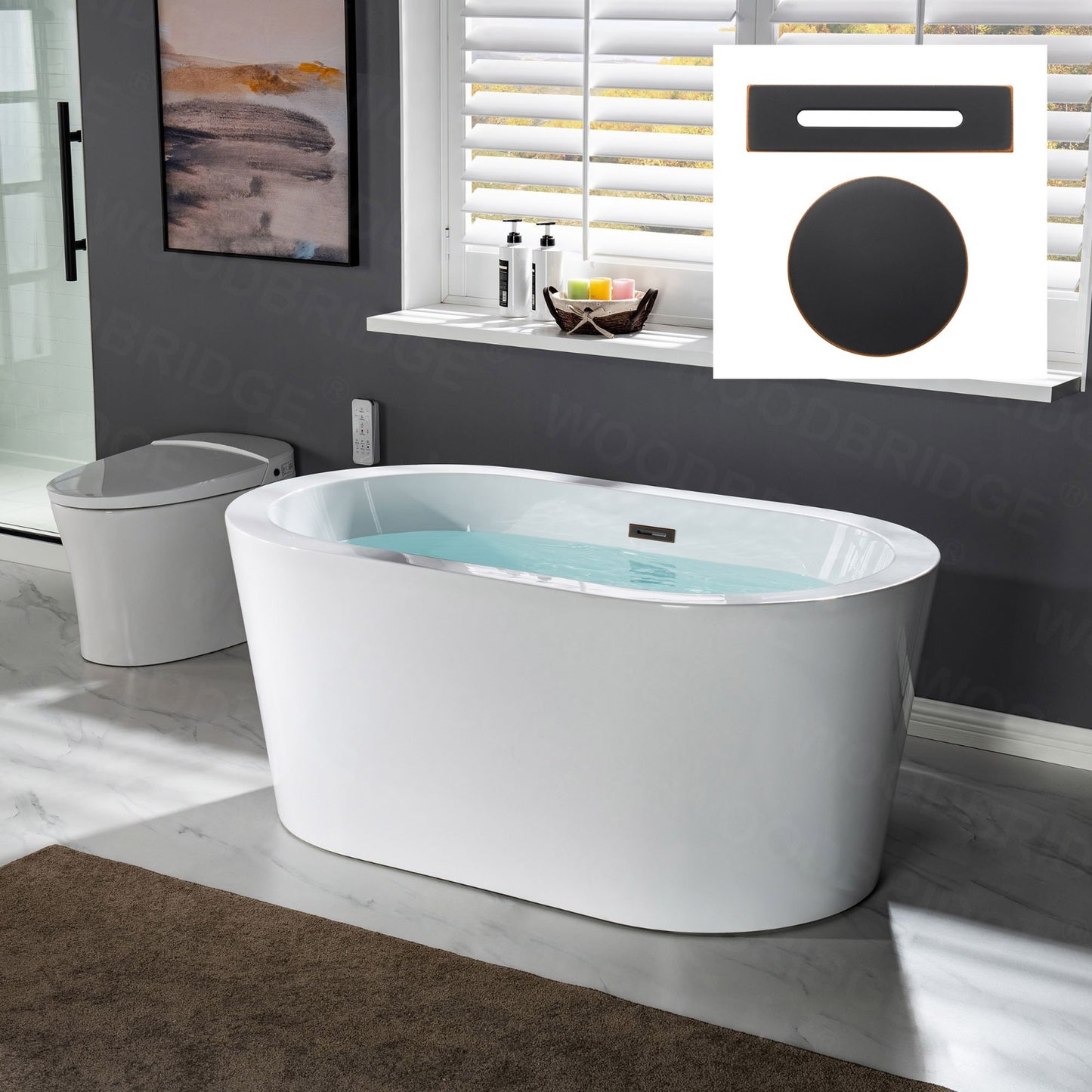 Kiri 56" Freestanding Bathtub