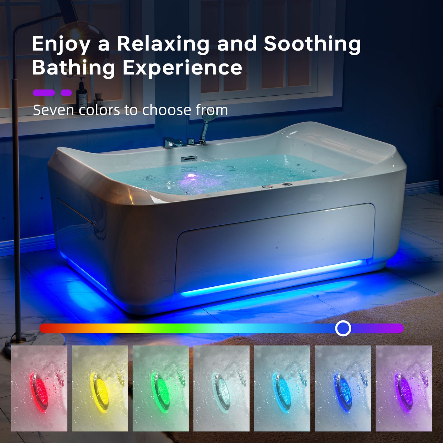 Ghumta 71" Freestanding Whirlpool Bathtub