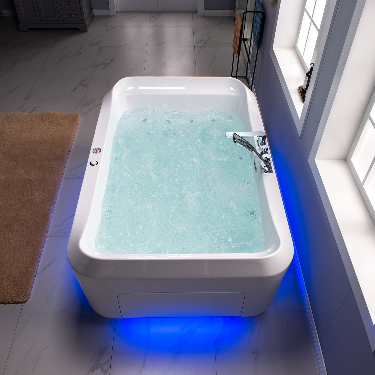 Ghumta 71" Freestanding Whirlpool Bathtub