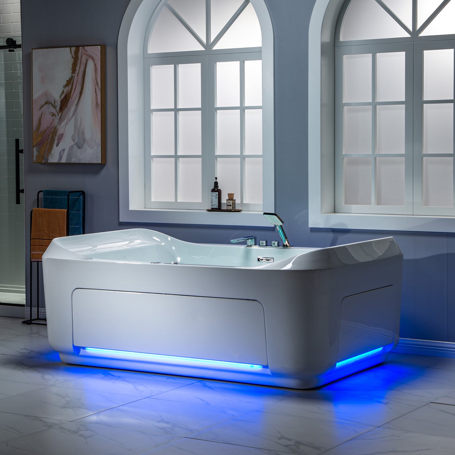 Ghumta 71" Freestanding Whirlpool Bathtub