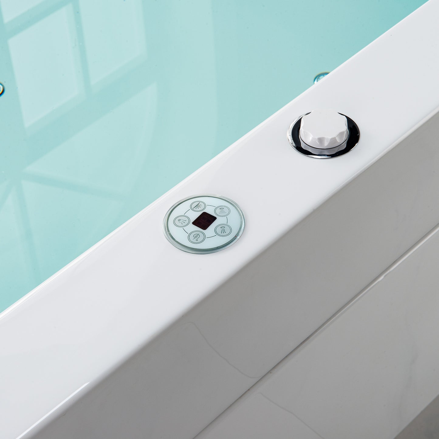 Ghumta 71" Freestanding Whirlpool Bathtub