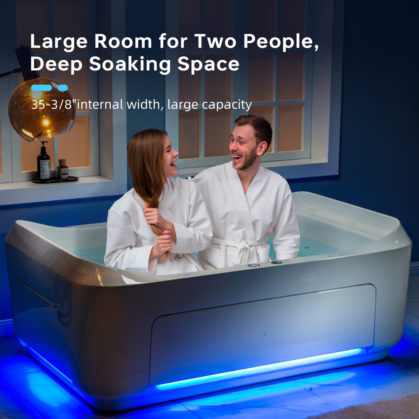 Ghumta 71" Freestanding Whirlpool Bathtub