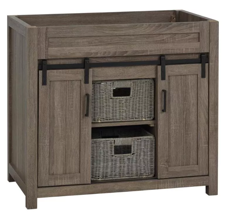 Chesterton 36" Freestanding Bathroom Vanity with White Quartz Top and Vitreous China Undermount Sink