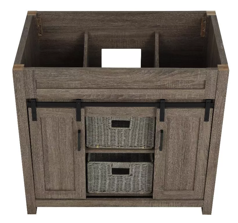 Chesterton 36" Freestanding Bathroom Vanity with White Quartz Top and Vitreous China Undermount Sink