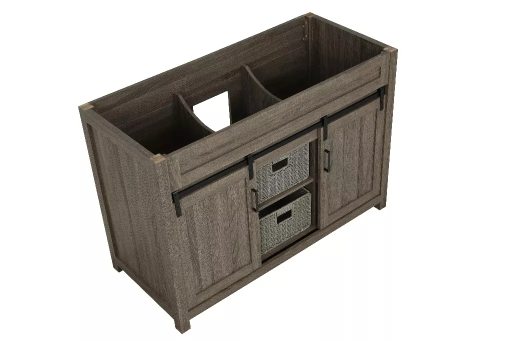 Chesterton 48" Freestanding Bathroom Vanity with White Quartz Top and Vitreous China Undermount Sink