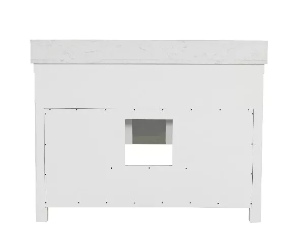 Remington 48" Freestanding Bathroom Vanity with Carrara Engineered Stone Top and Vitreous China Farmhouse Sink