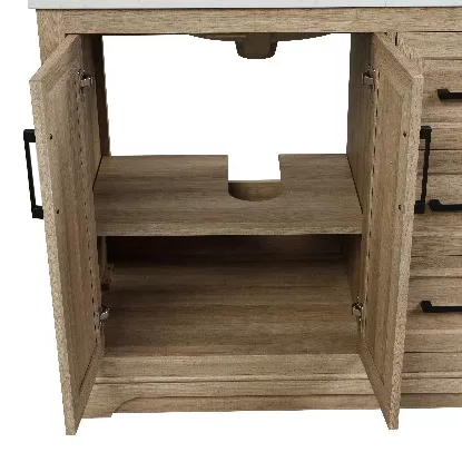 Stratford 36" Freestanding Bathroom Vanity with Carrara Engineered Stone Top and Vitreous China Undermount Sink
