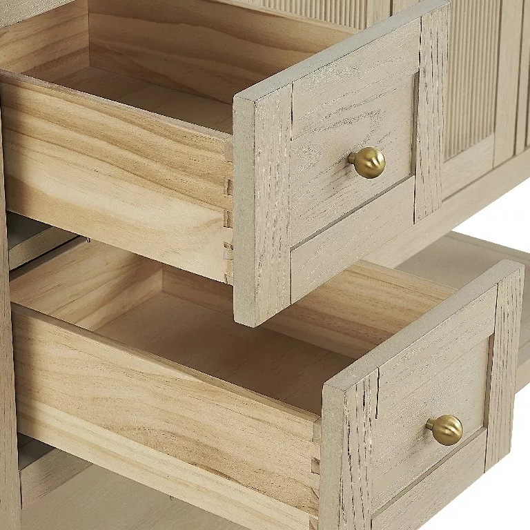 Hayek 48" Freestanding Bathroom Vanity with Natural Carrara Marble Top and Vitreous China Undermount Sink