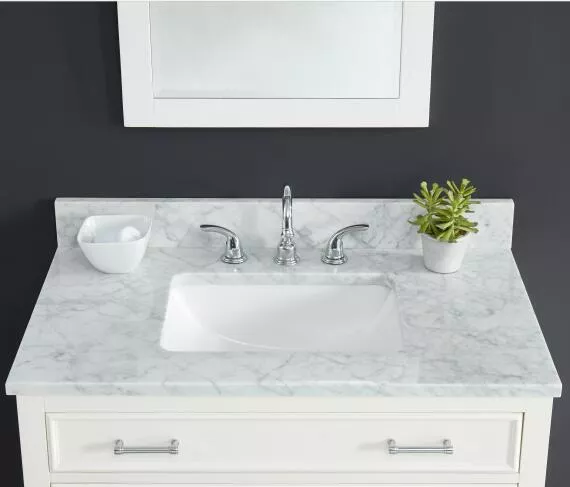 Carrara White Marble Vanity Top