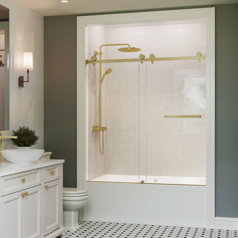 Bianco Swan Marble Composite Shower Wall Panel