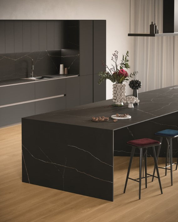 Atlas Plan PorcelainTop™ Black Atlantis Italian Porcelain Slab