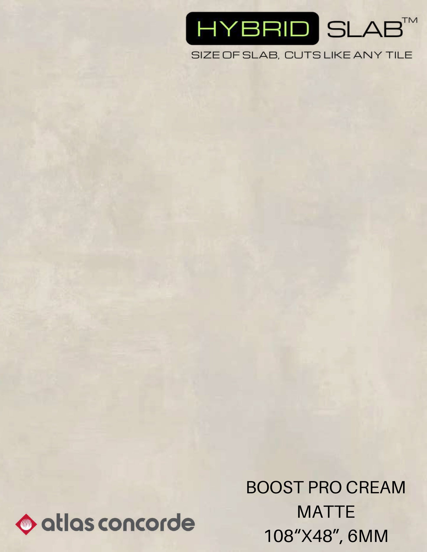 Atlas Concorde HybridSlab™ Boost Pro Cream Rectified Porcelain Slab