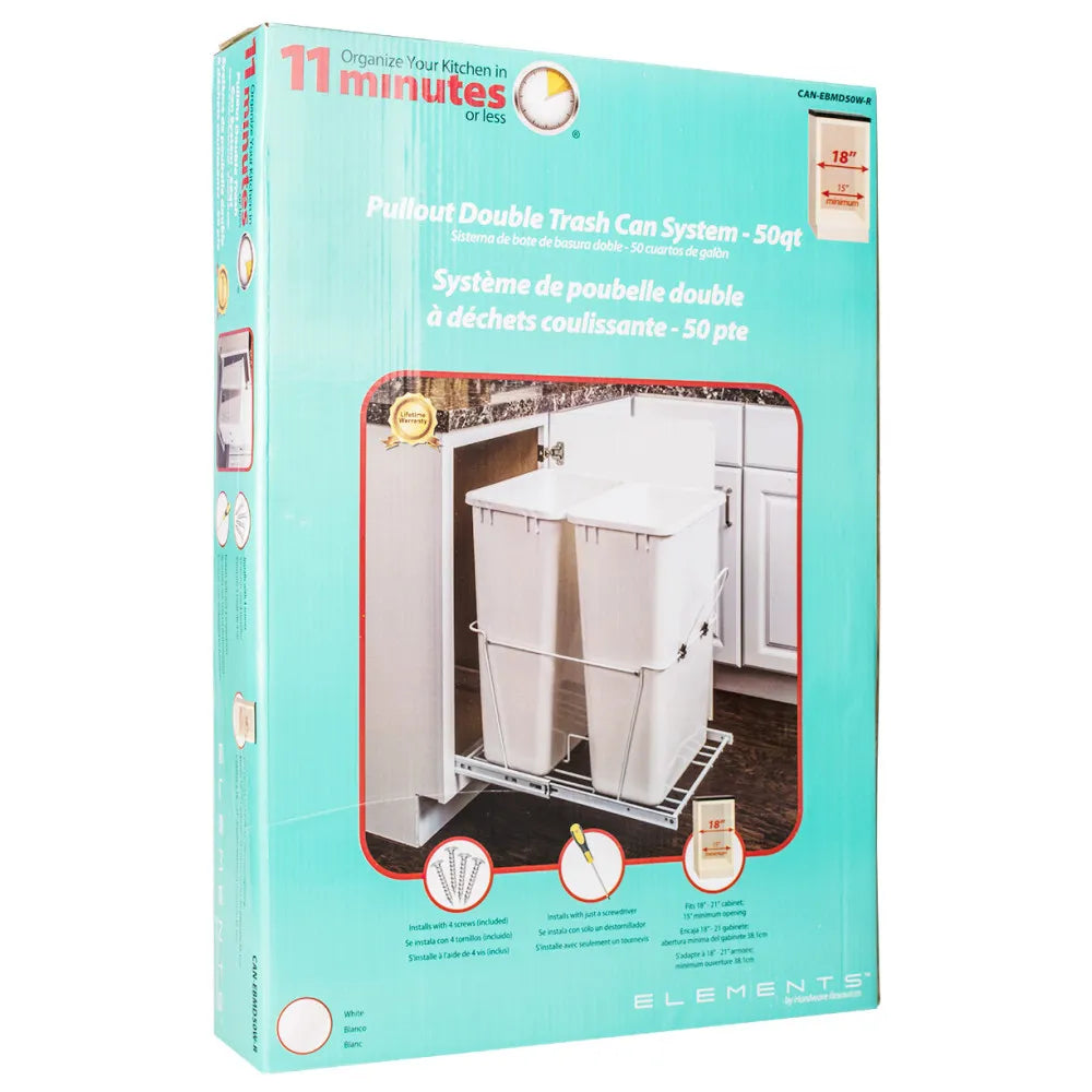 Sloane Wire Bottom-Mount Trashcan Pullout