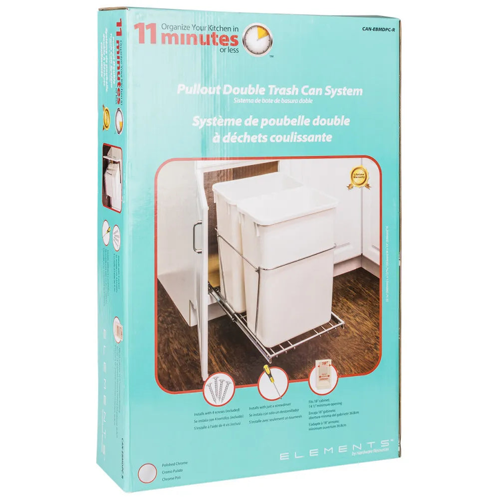 Sloane Wire Bottom-Mount Trashcan Pullout