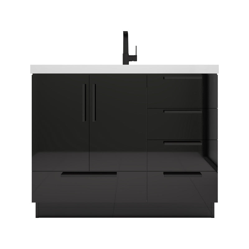 Carla 42" Freestanding Bathroom Vanity with Reinforced Acrylic Integrated Sink Top