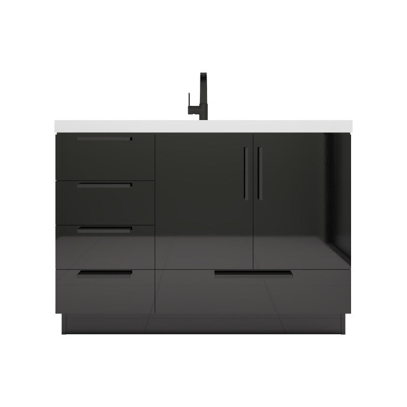Carla 48" Freestanding Bathroom Vanity with Reinforced Acrylic Integrated Sink Top