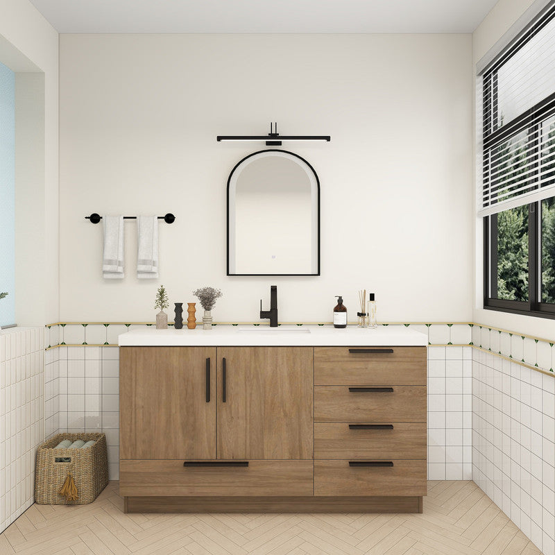 Carla 60" Freestanding Bathroom Vanity with Reinforced Acrylic Integrated Sink Top