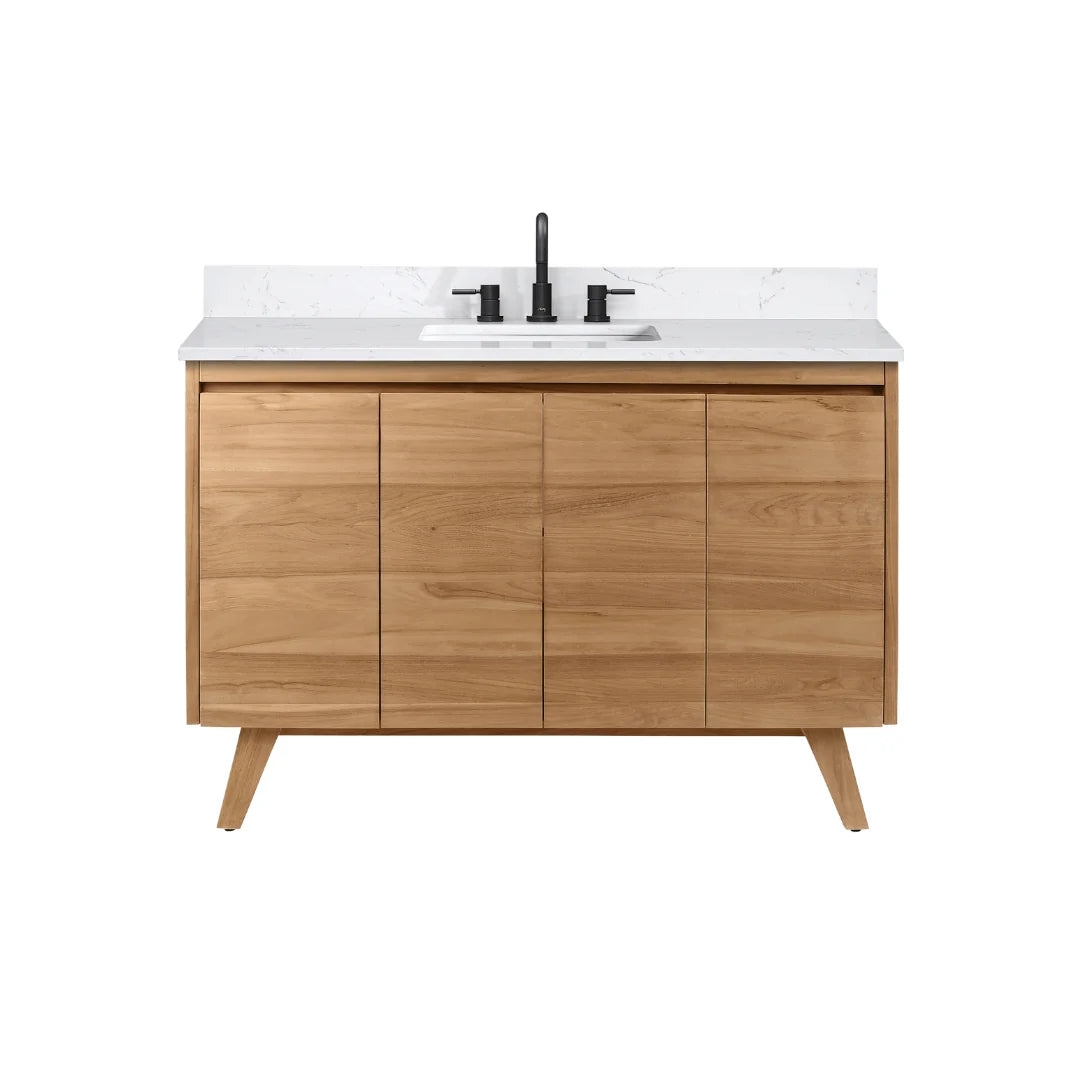 Coventry 48" Freestanding Bathroom Vanity with Stone Top and Vitreous China Undermount Sink