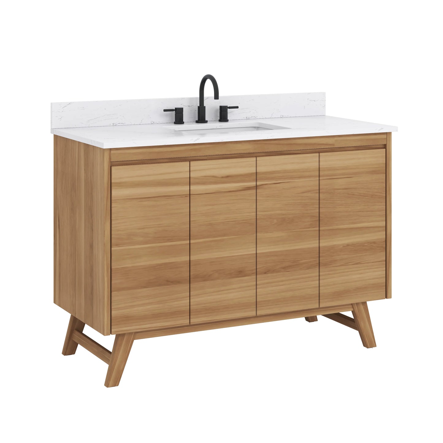Coventry 48" Freestanding Bathroom Vanity with Stone Top and Vitreous China Undermount Sink