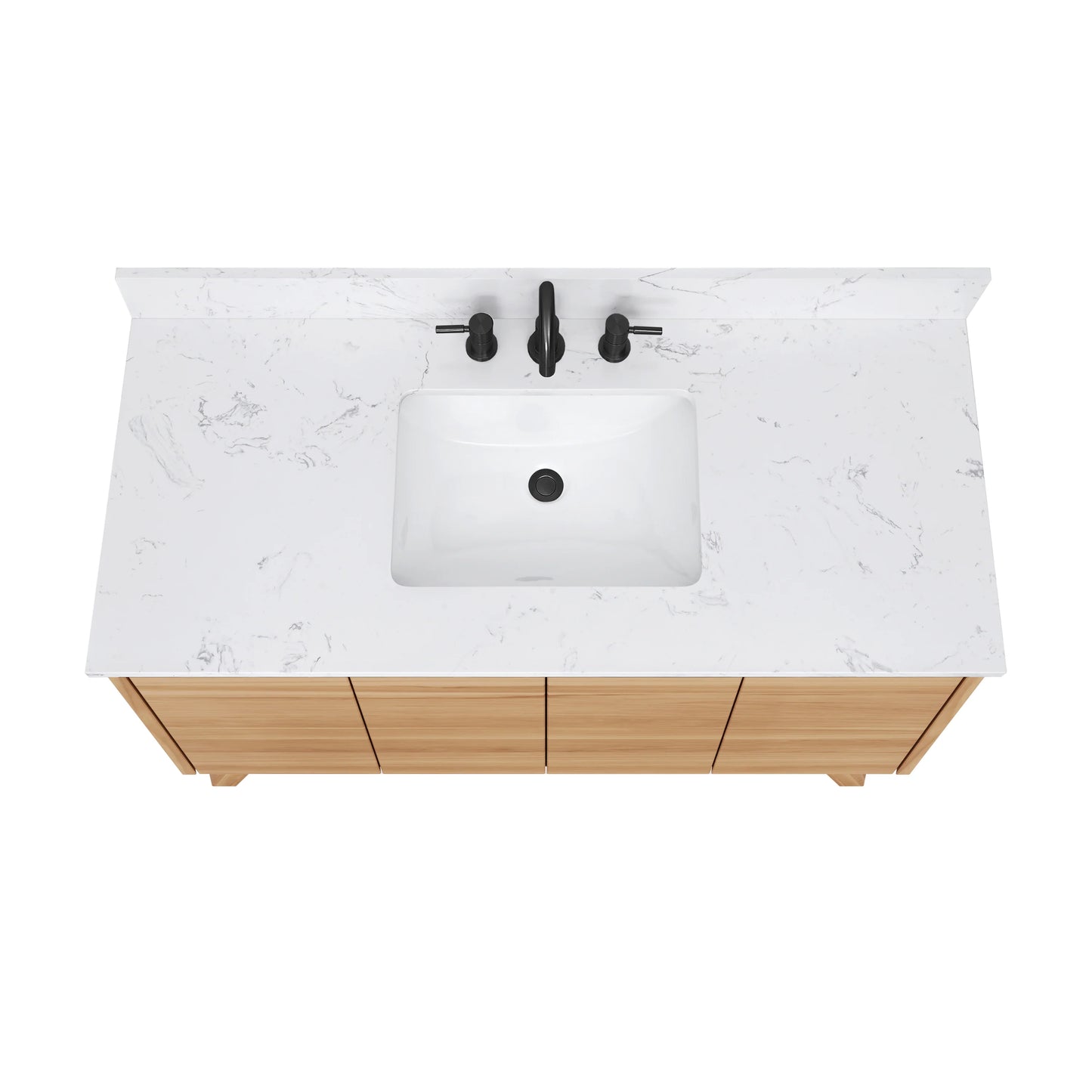 Coventry 48" Freestanding Bathroom Vanity with Stone Top and Vitreous China Undermount Sink