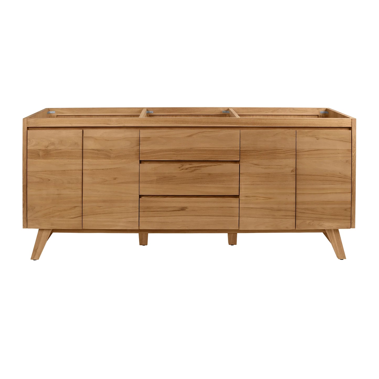 Coventry 72" Freestanding Bathroom Vanity with Stone Top and Vitreous China Undermount Sinks