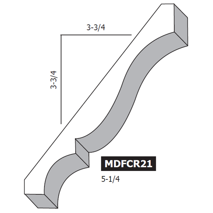5-1/4" MDF Colonial Crown