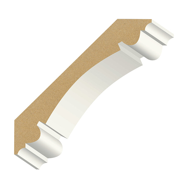 6-1/2" MDF Double Bead Corolina Crown