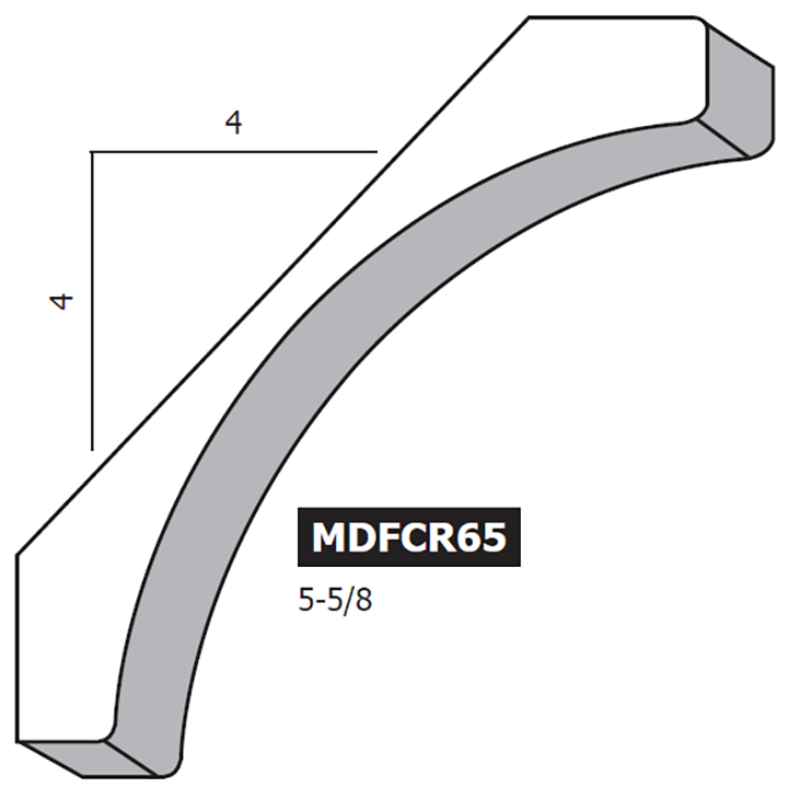 5-5/8" MDF Contemporary Crown