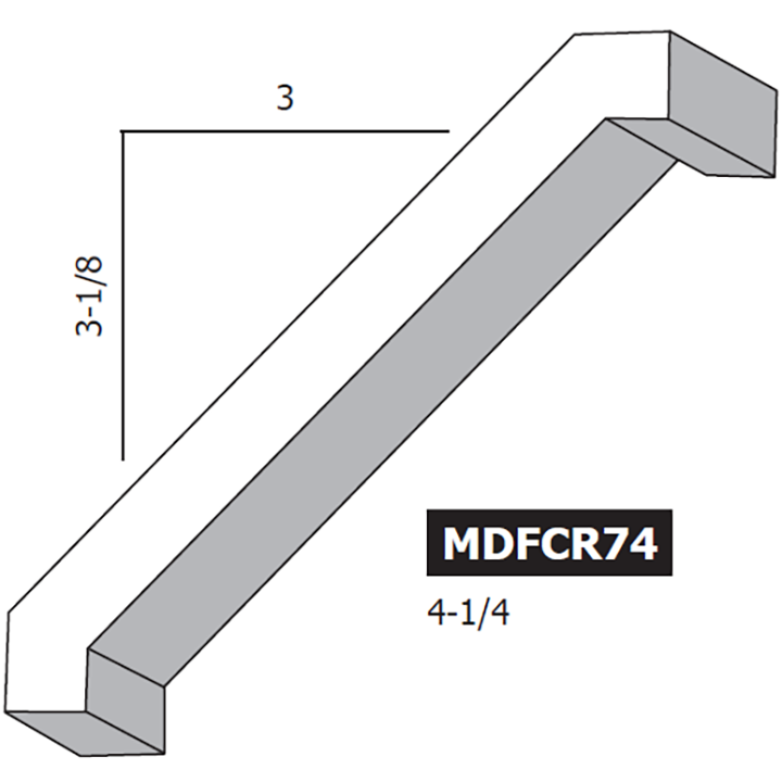 4-1/4" MDF Craftsman Crown
