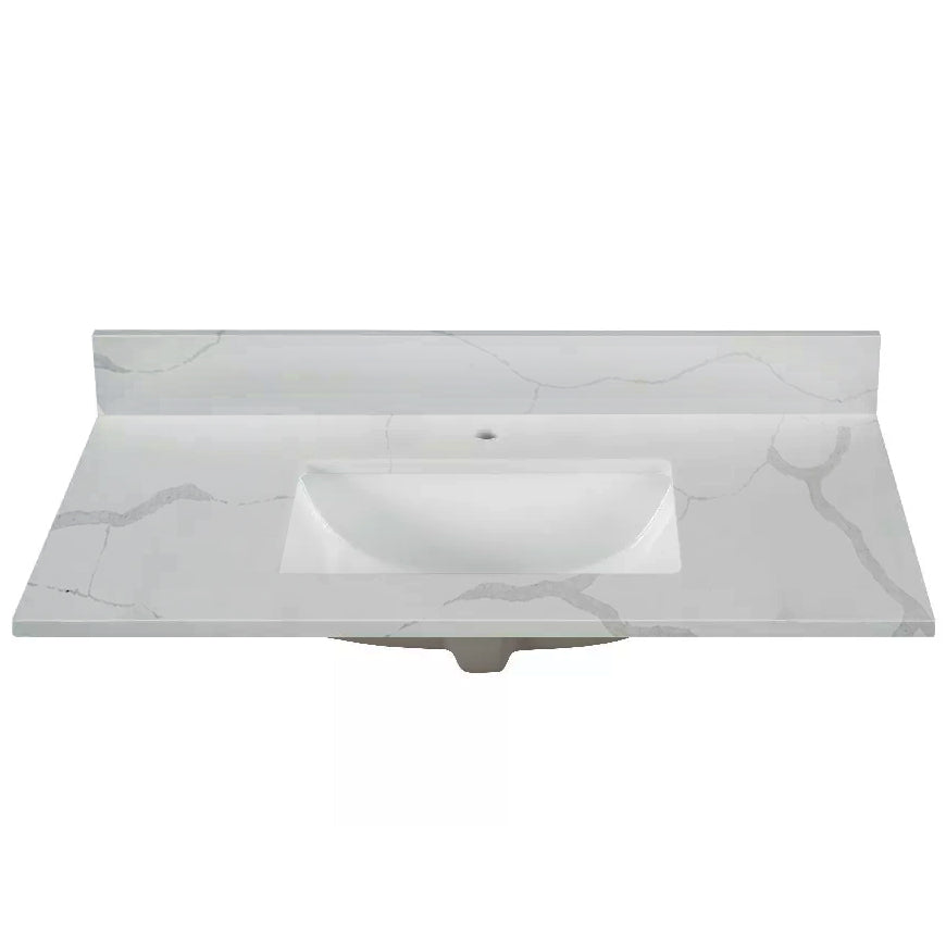 Calacatta White Quartz Vanity Top