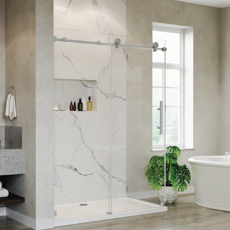 Calacatta Nori Grey SPC Shower Wall Panel