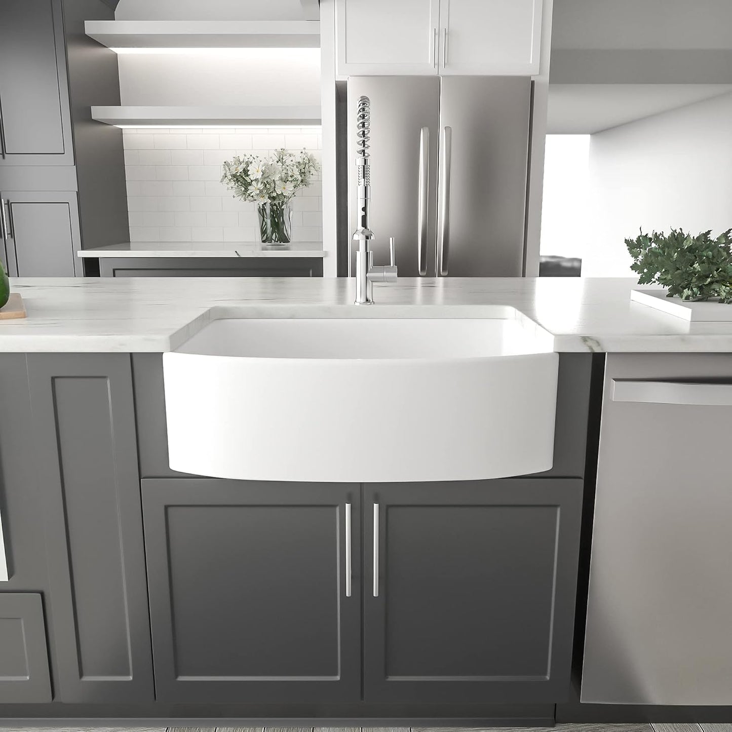 Carlson 33" Fireclay Apron / Farmhouse Kitchen Sink
