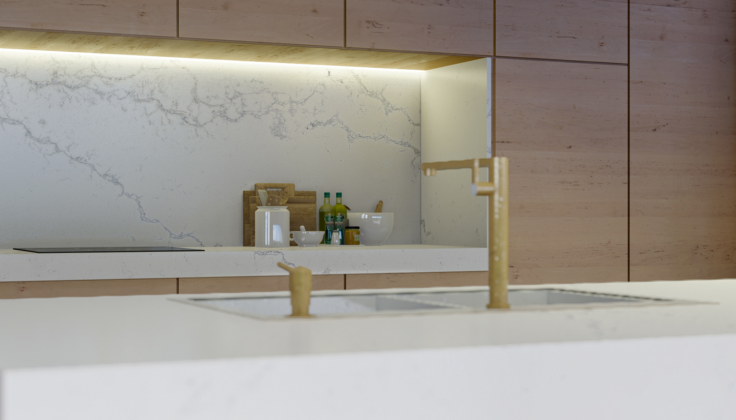 Carrara Sky PRIMO BELLA® Quartz Slab