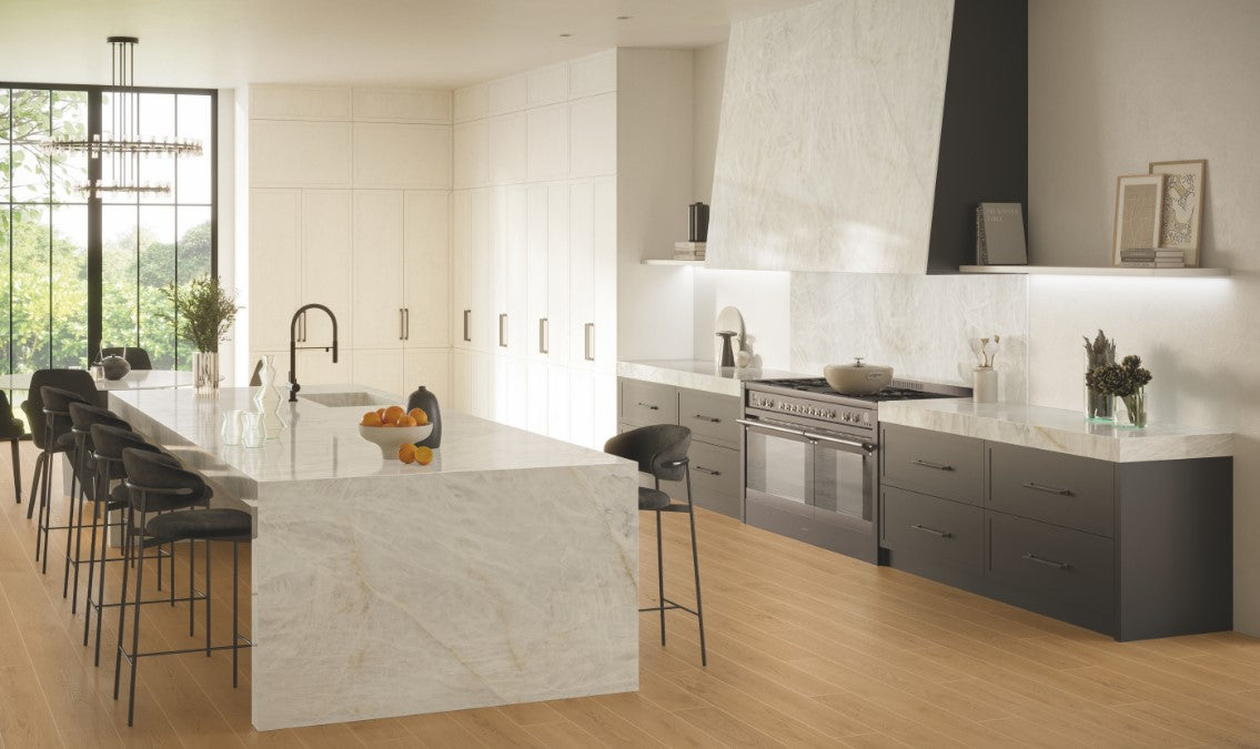 Atlas Plan PorcelainTop™ Crystal White Italian Porcelain Slab