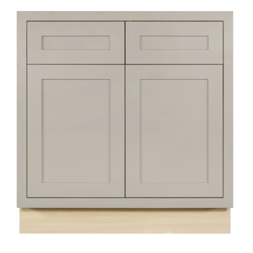 RTA 33"W Kitchen Sink Base Cabinet with Double Doors in Tuscan Grey Inset Shaker