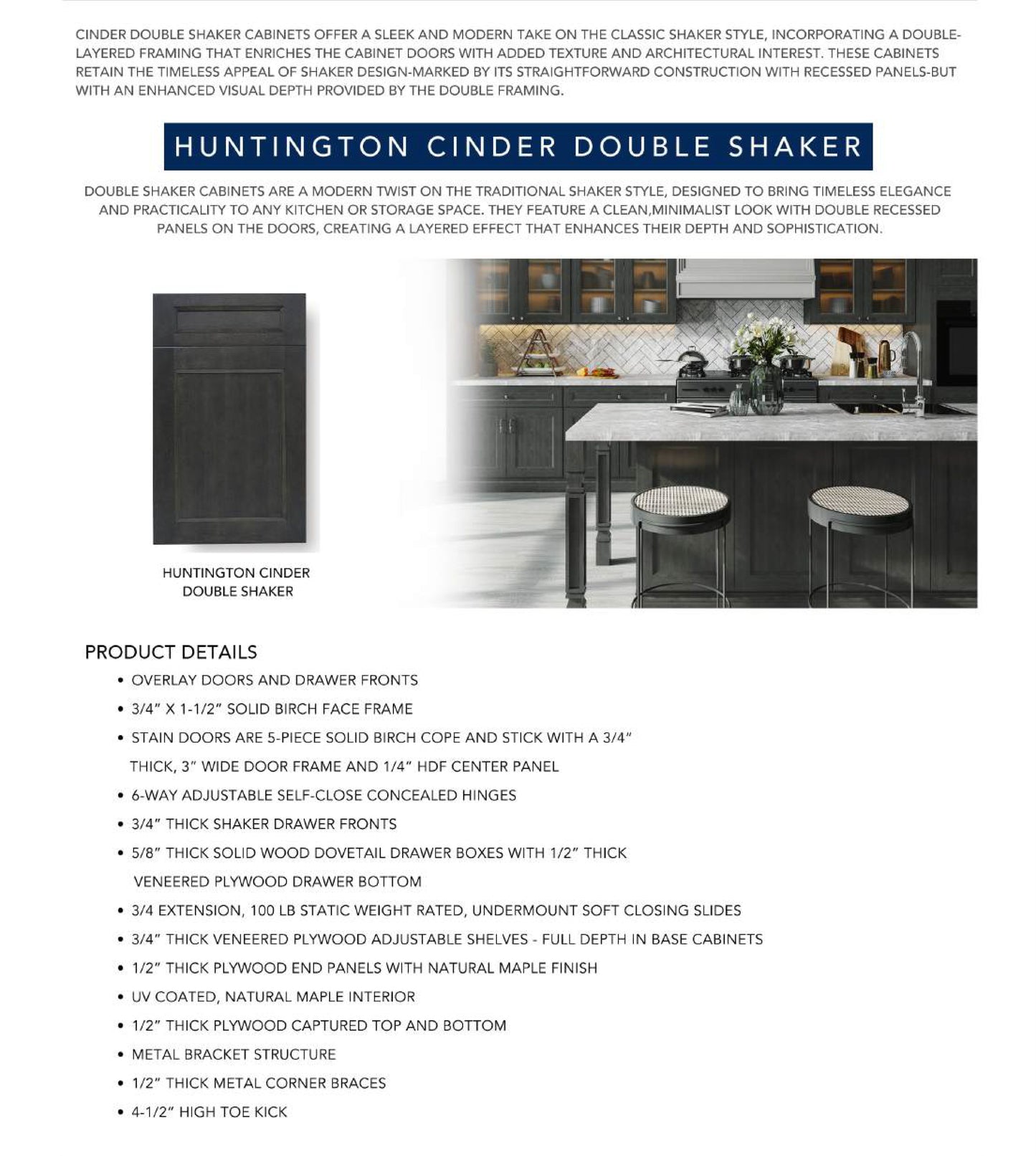 Huntington Cinder Double Shaker