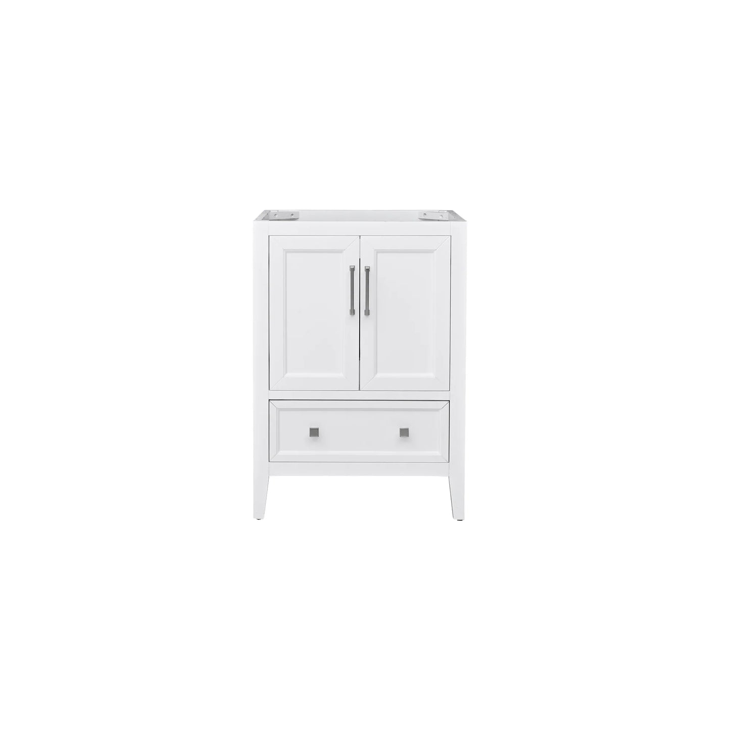 Everette 24" Freestanding Bathroom Vanity with Carrara White Natural Marble Top and Vitreous China Undermount Sink