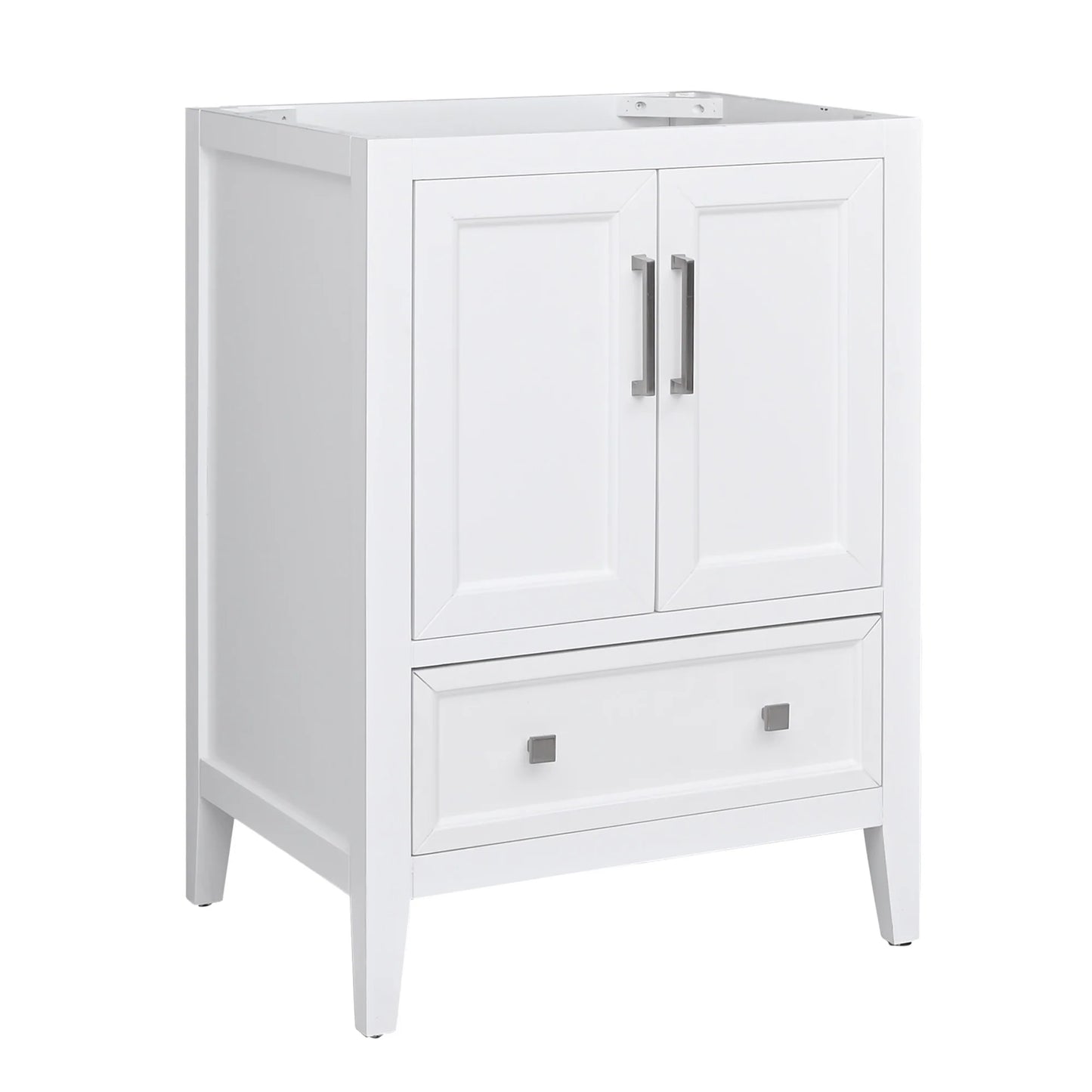 Everette 24" Freestanding Bathroom Vanity with Carrara White Natural Marble Top and Vitreous China Undermount Sink